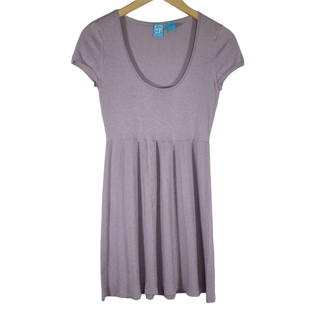 COOP Barney's New York‎ Lilac Lavender Cashmere Blend Baby Doll Dress Size Small